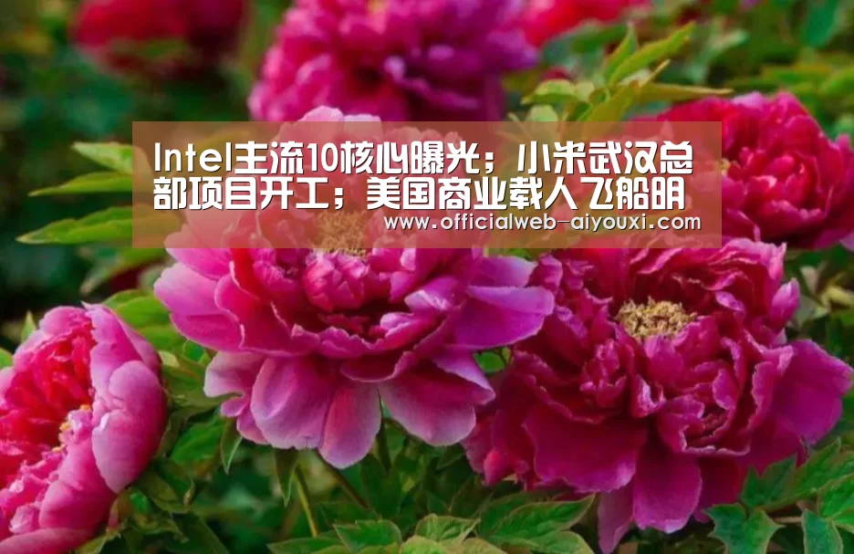 Intel主流10核心曝光;小米武汉总部项目开工;美国商业载人飞船明年试飞|雷锋早报‘爱游戏体育全站’(图3) Intel主流10核心曝光;小米武汉总部项目开工;美国商业载人飞船明年试飞|雷锋早报‘爱游戏体育全站’(图3)